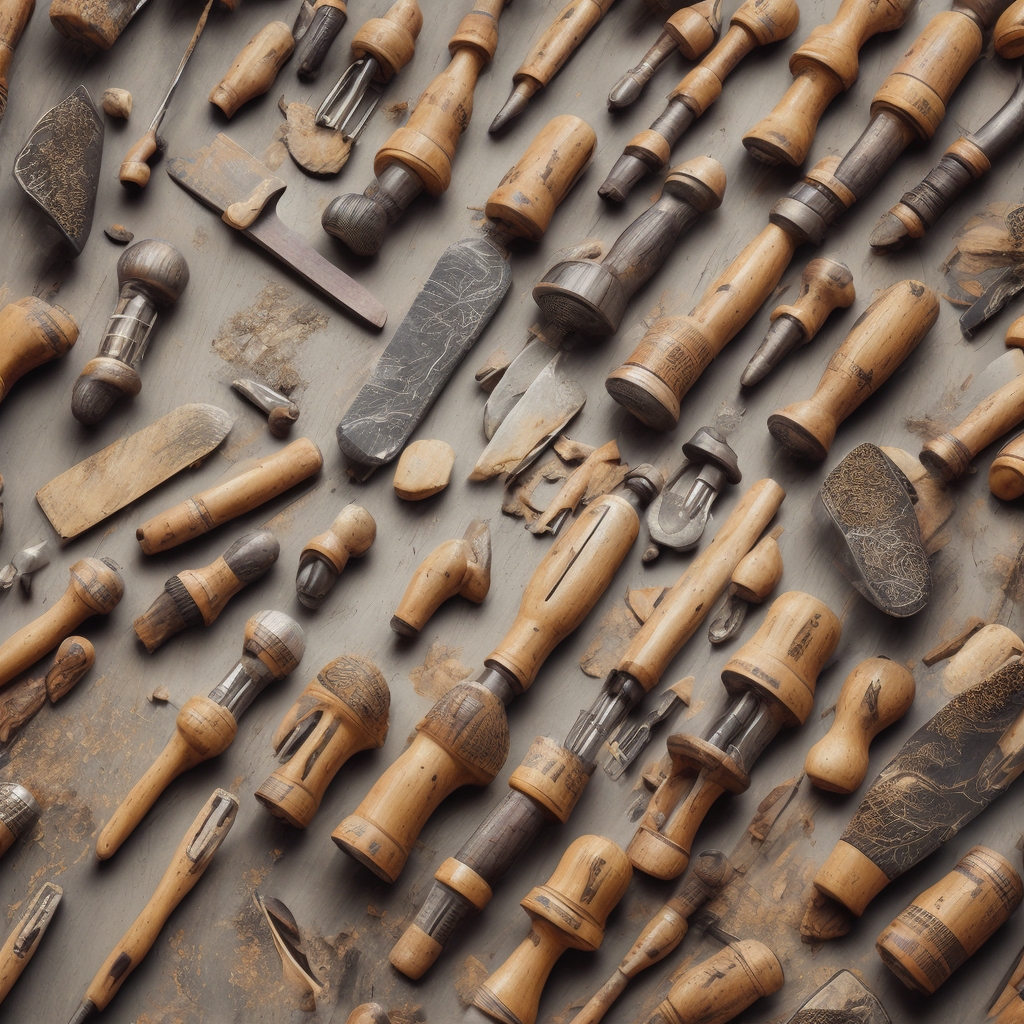 An array of niche hobby tools including beekeeping suits, gaming consoles, and woodworking tools, showcased in a vibrant, well-organized setting, illustrating the diversity and accessibility of modern hobbies.
